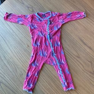 Kickee Pants Footless Pajama Pink